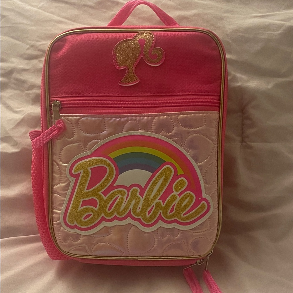 Barbie Pink Lunch Bag with Silver Insulated Interior